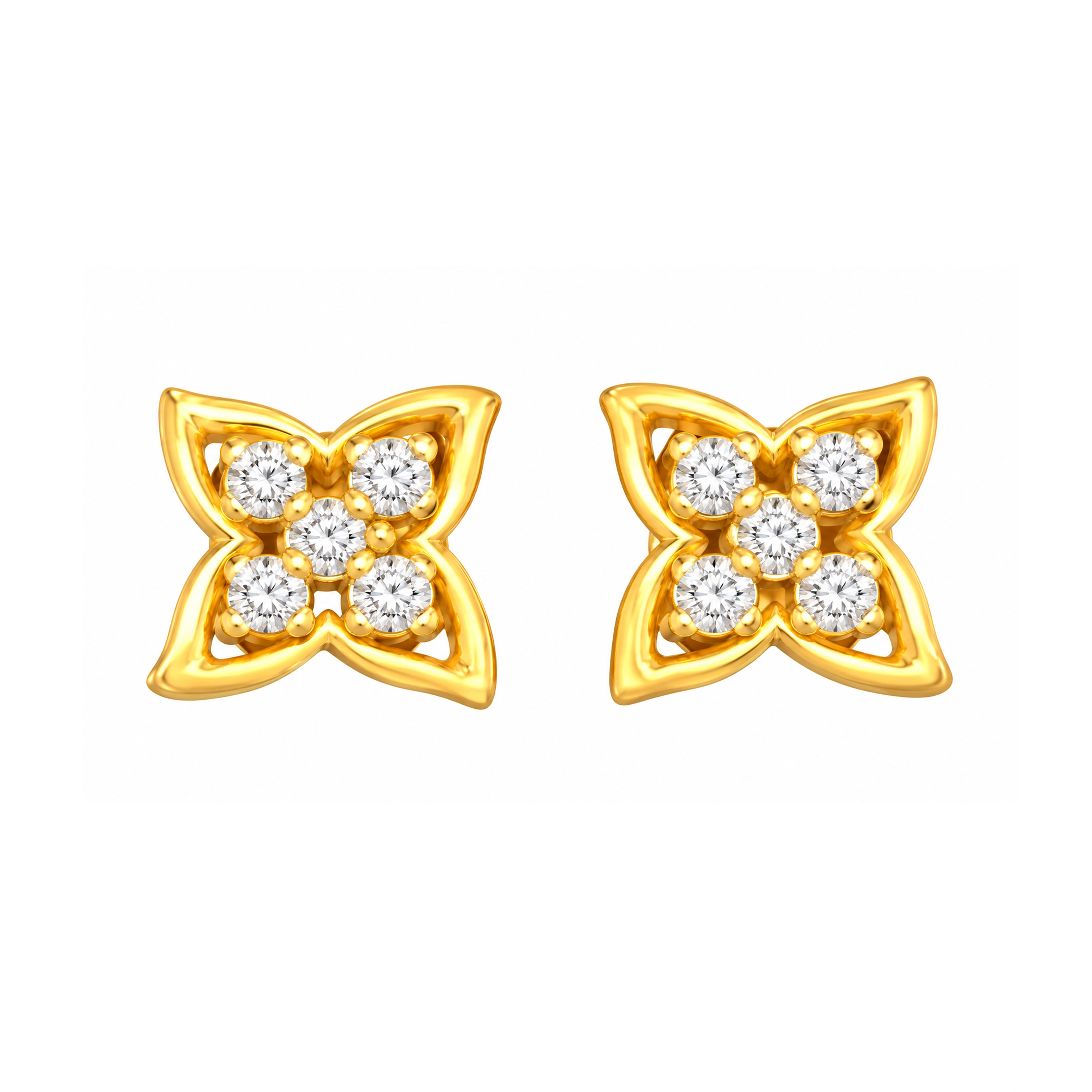Starlight Bloom Gold Earrings