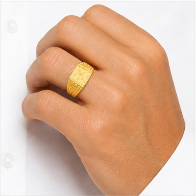 The GGR003211116 Gold Gents Ring