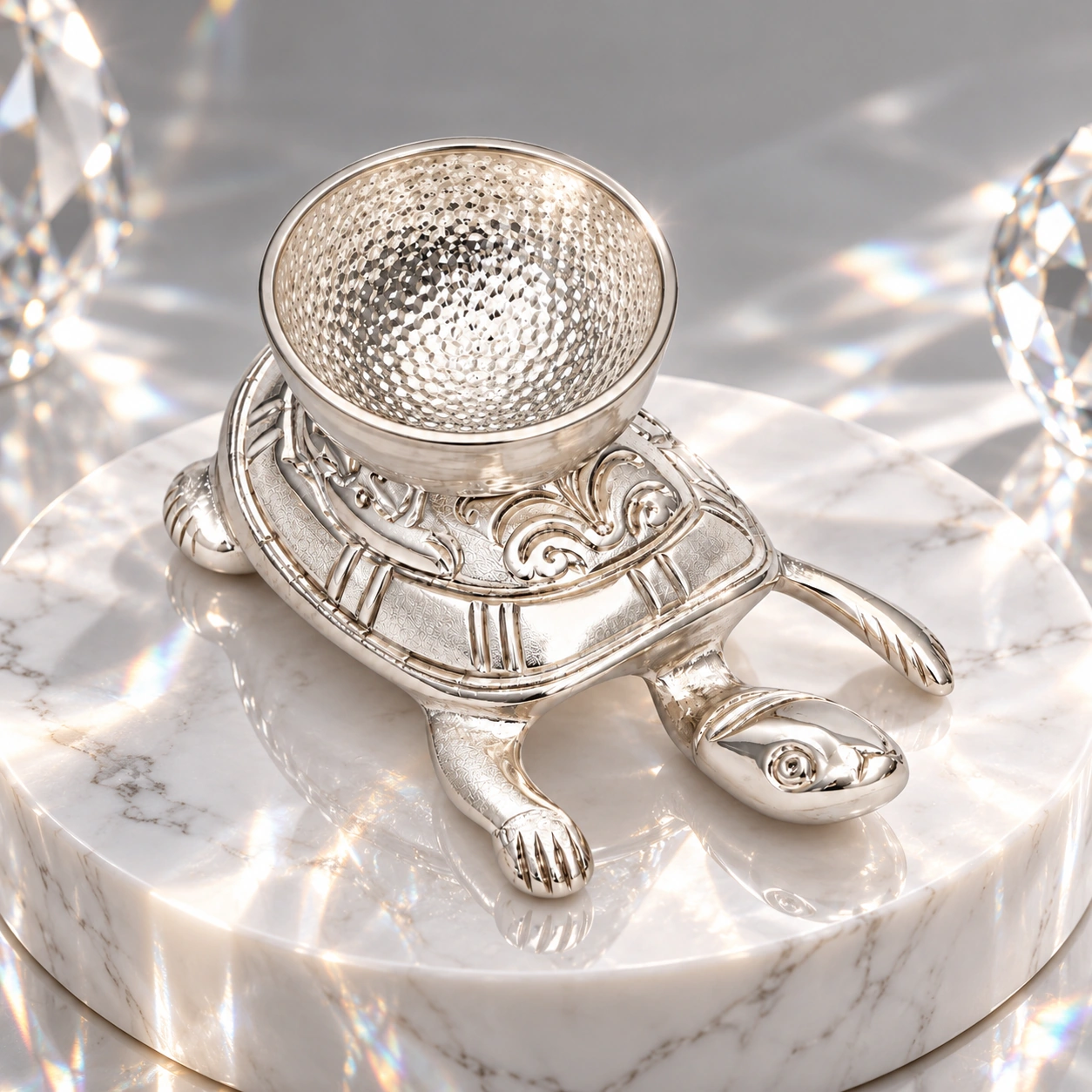 925 Silver Divine Tortoise Diya