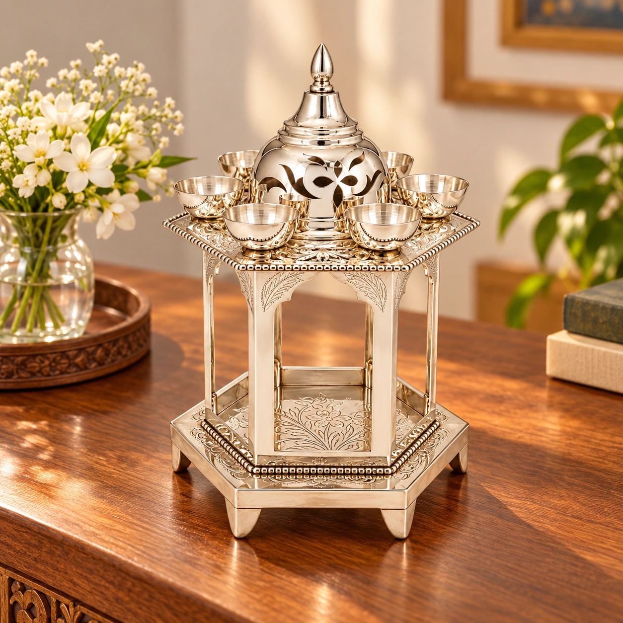 925 Silver Hexagonal Hatri