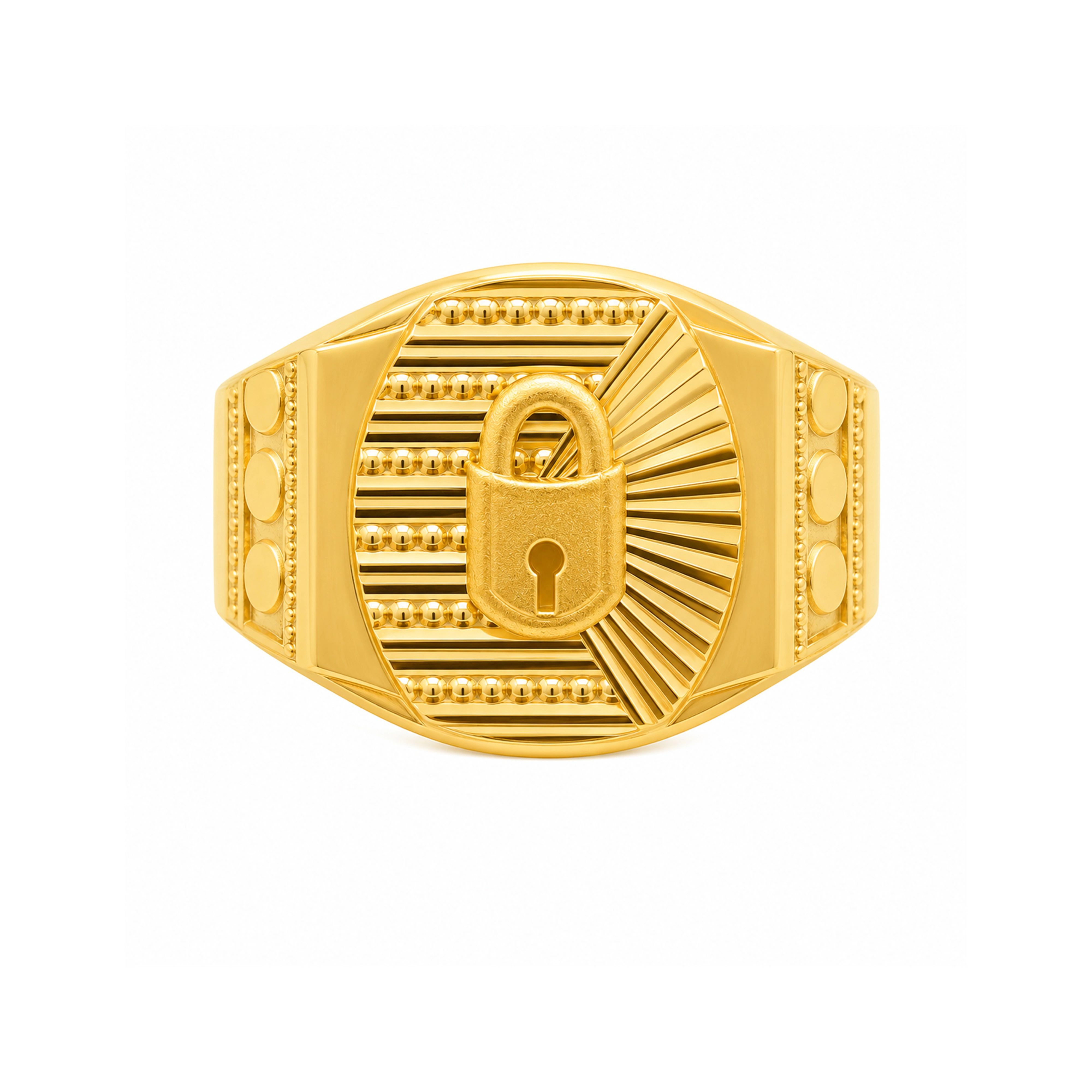 The GGR020218976 Gold Gents Ring