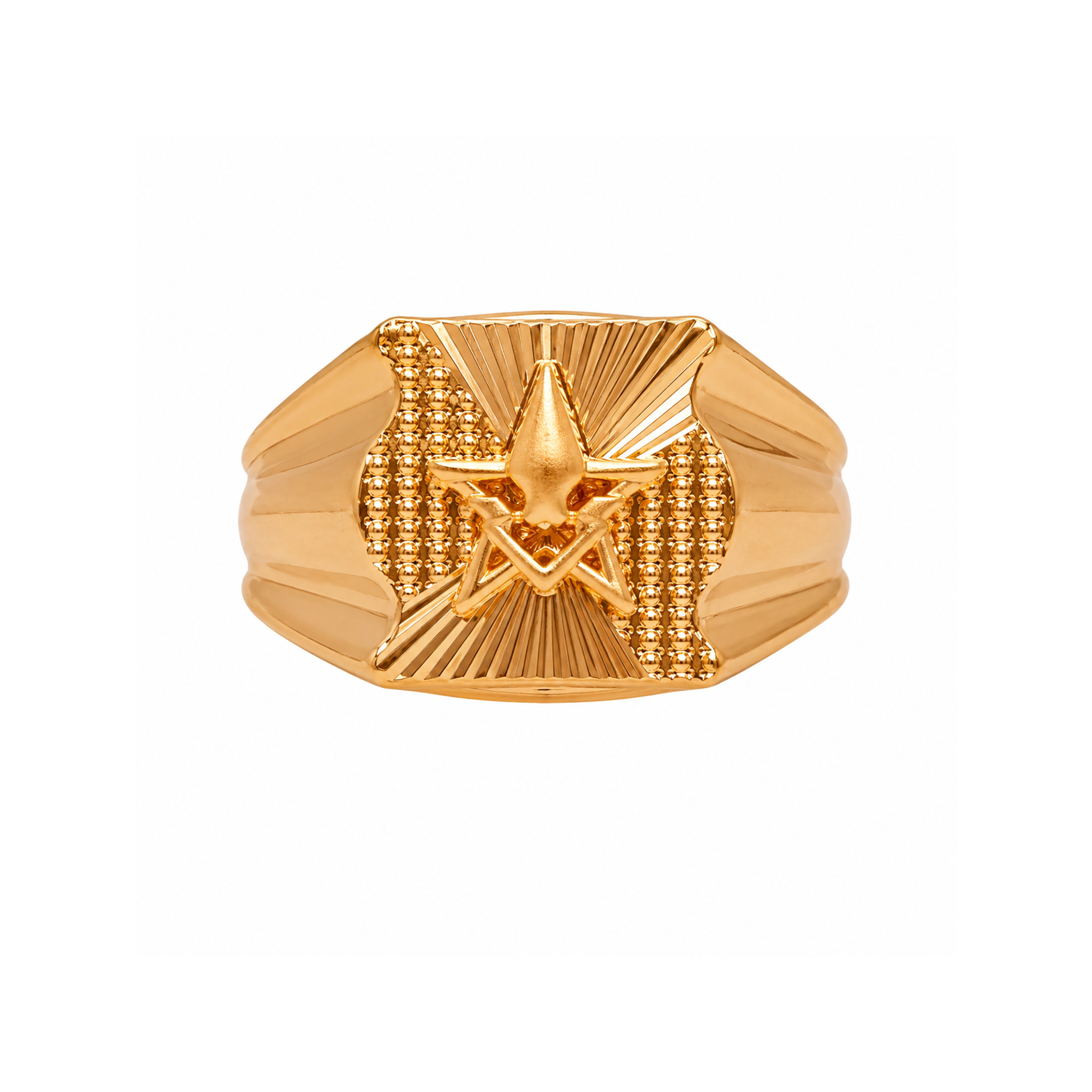 The GGR020220390 Gold Gents Ring