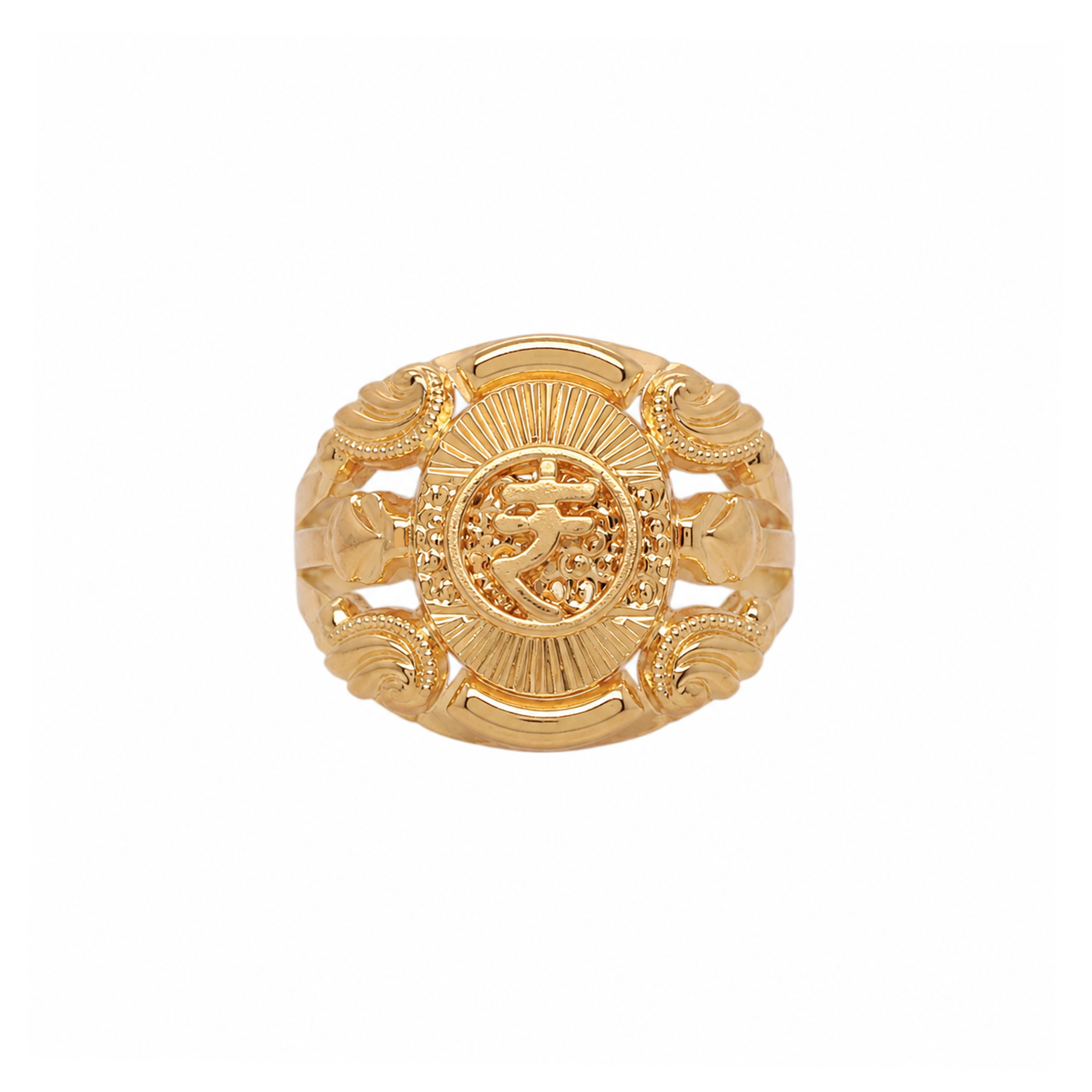 The GGR020220342 Gold Gents Ring