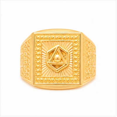 The GGR020220464 Gold Gents Ring
