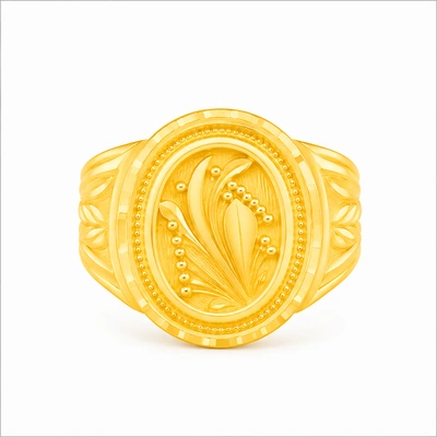 The GGR050311026 Gold Gents Ring