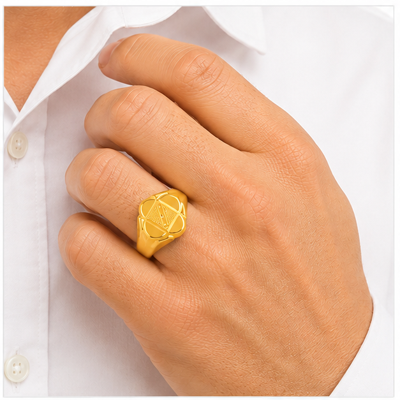 The GGR023700424 Gold Gents Ring