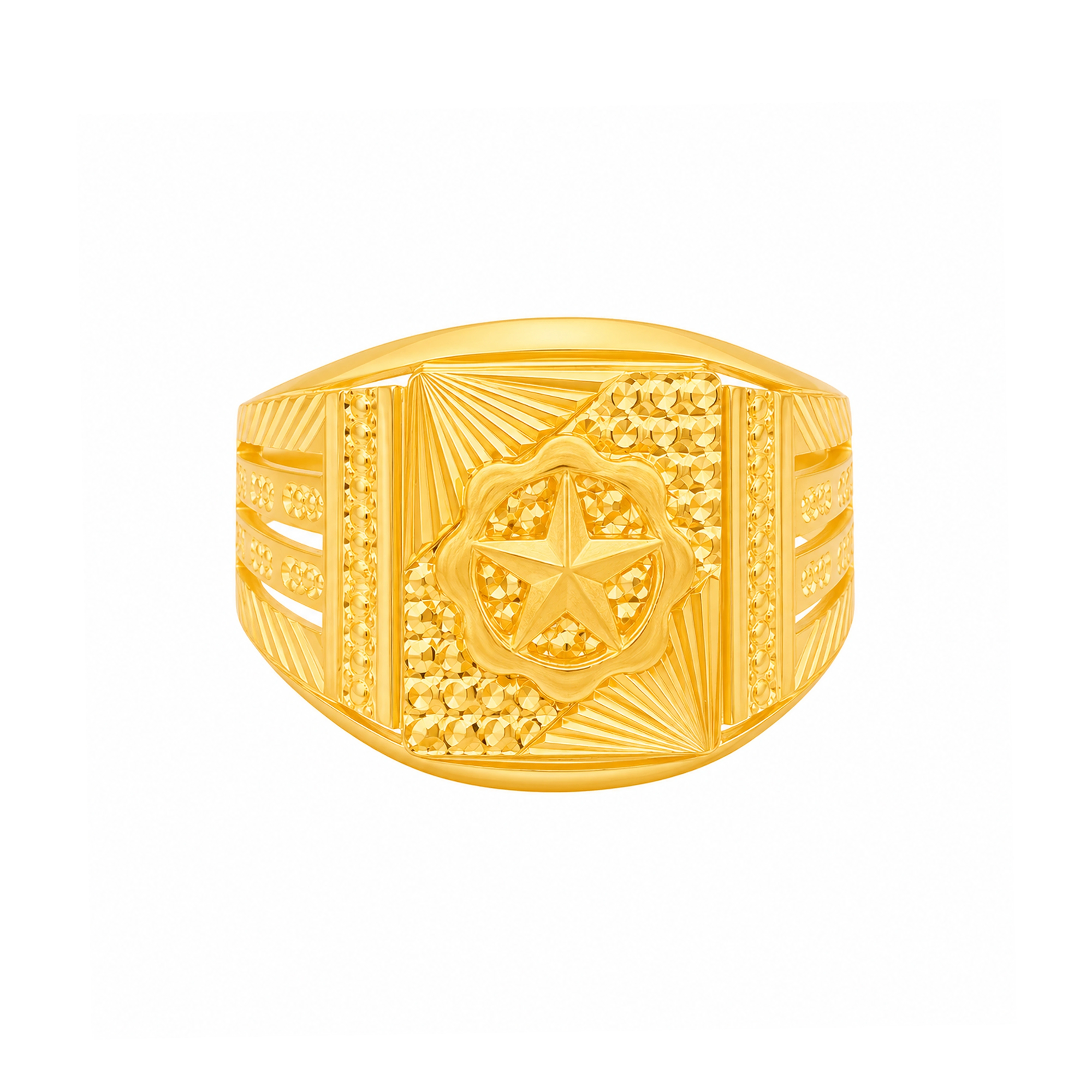 The GGR020218624 Gold Gents Ring