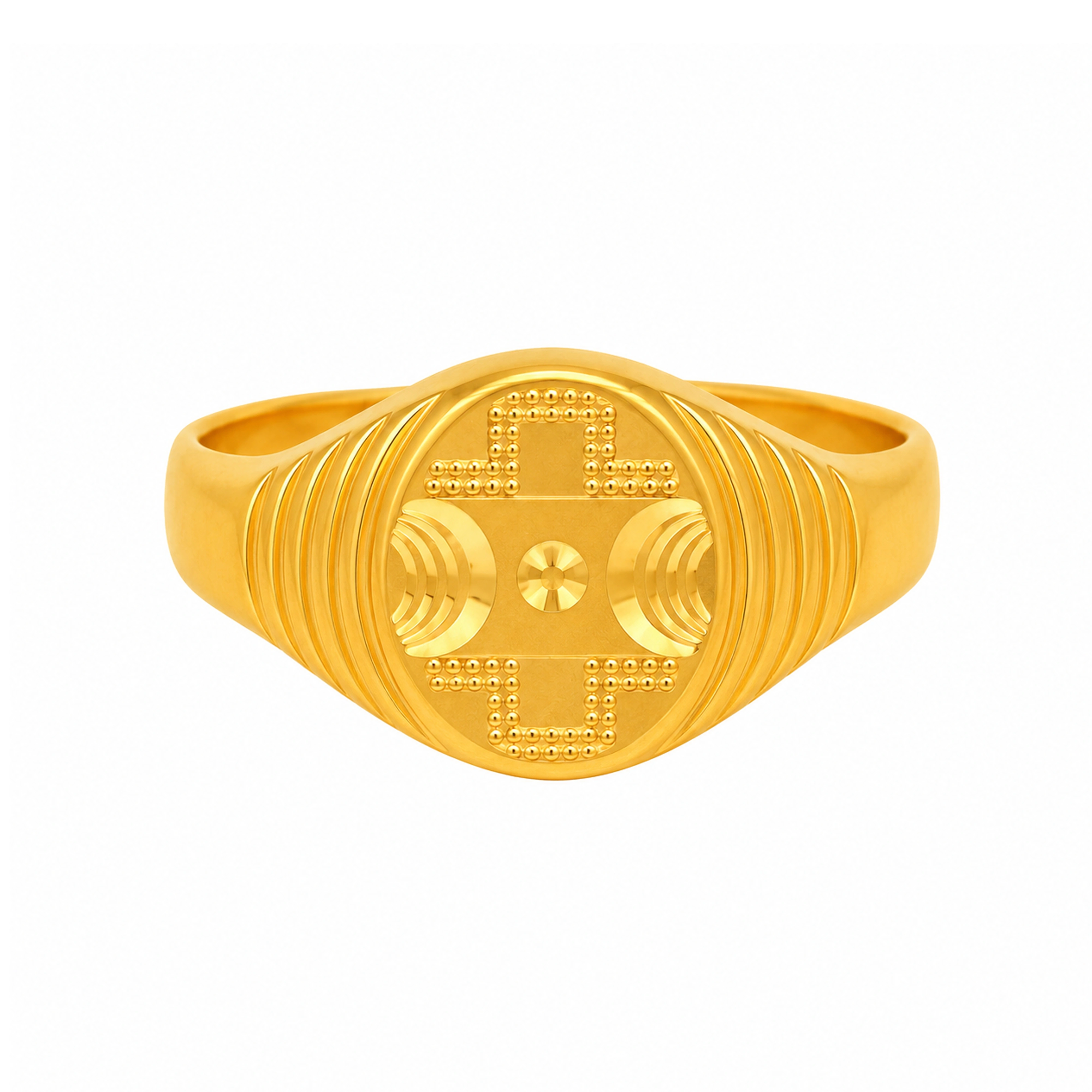 The GGR023700455 Gold Gents Ring