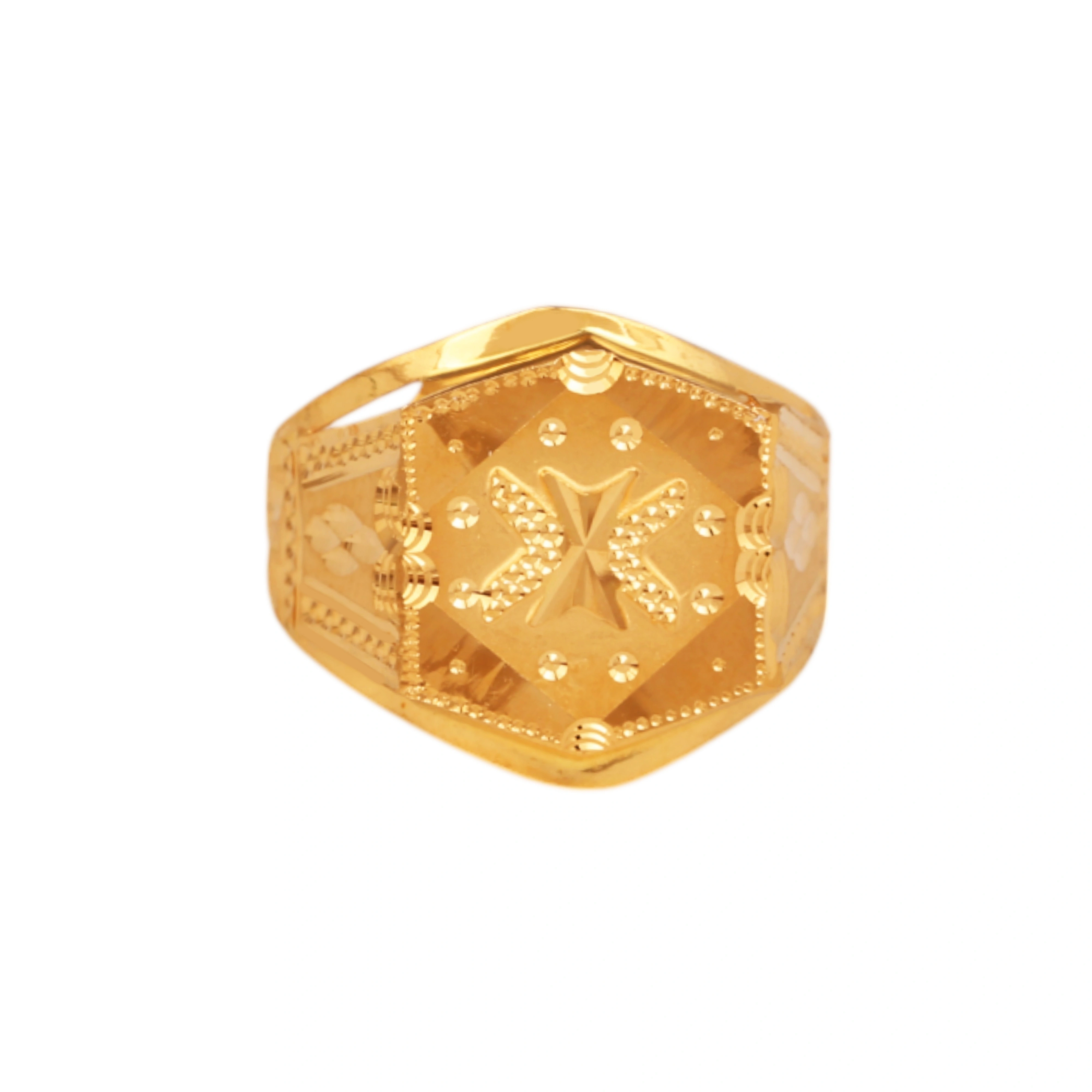 The GGR029200538 Gold Gents Ring