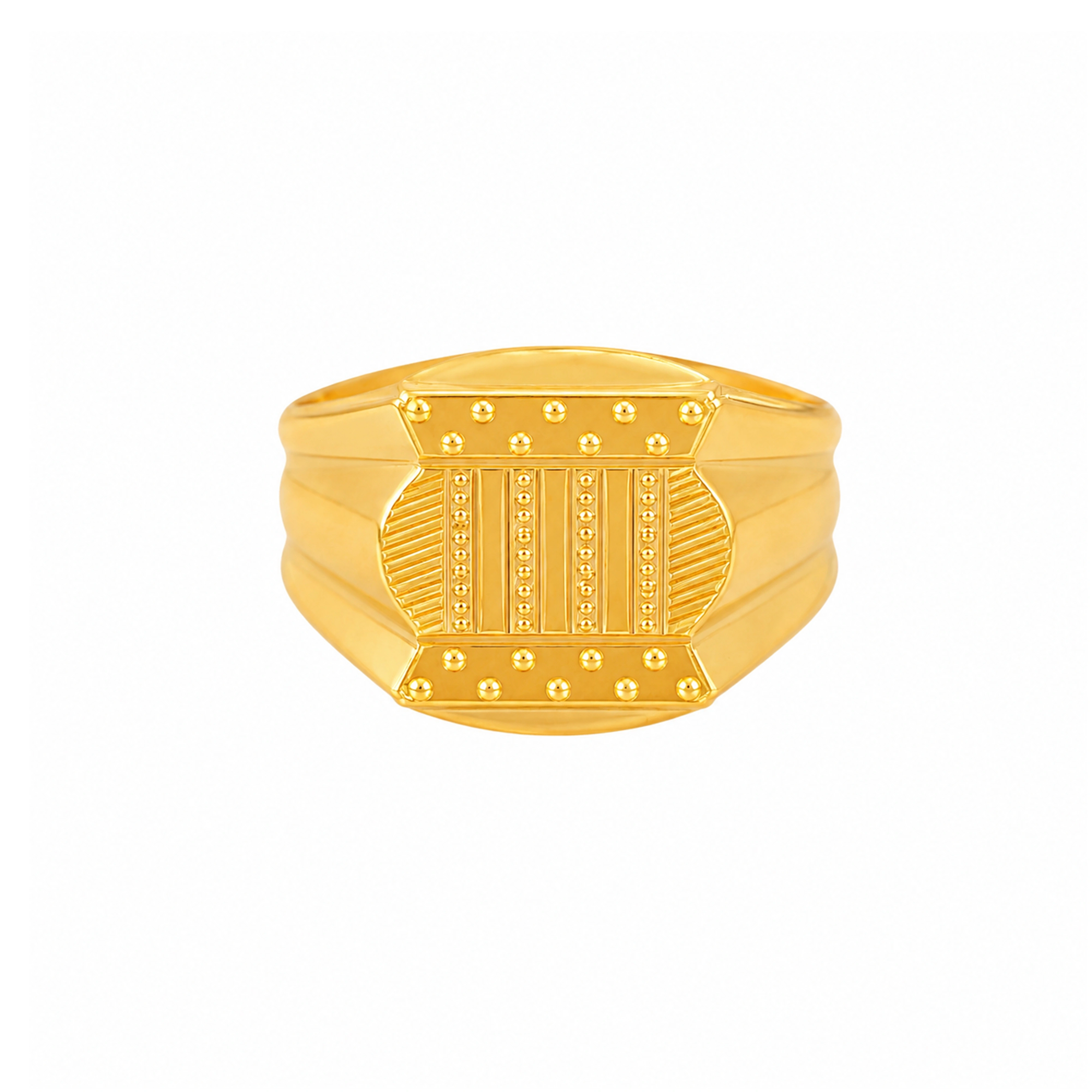 The GGR023701073 Gold Gents Ring