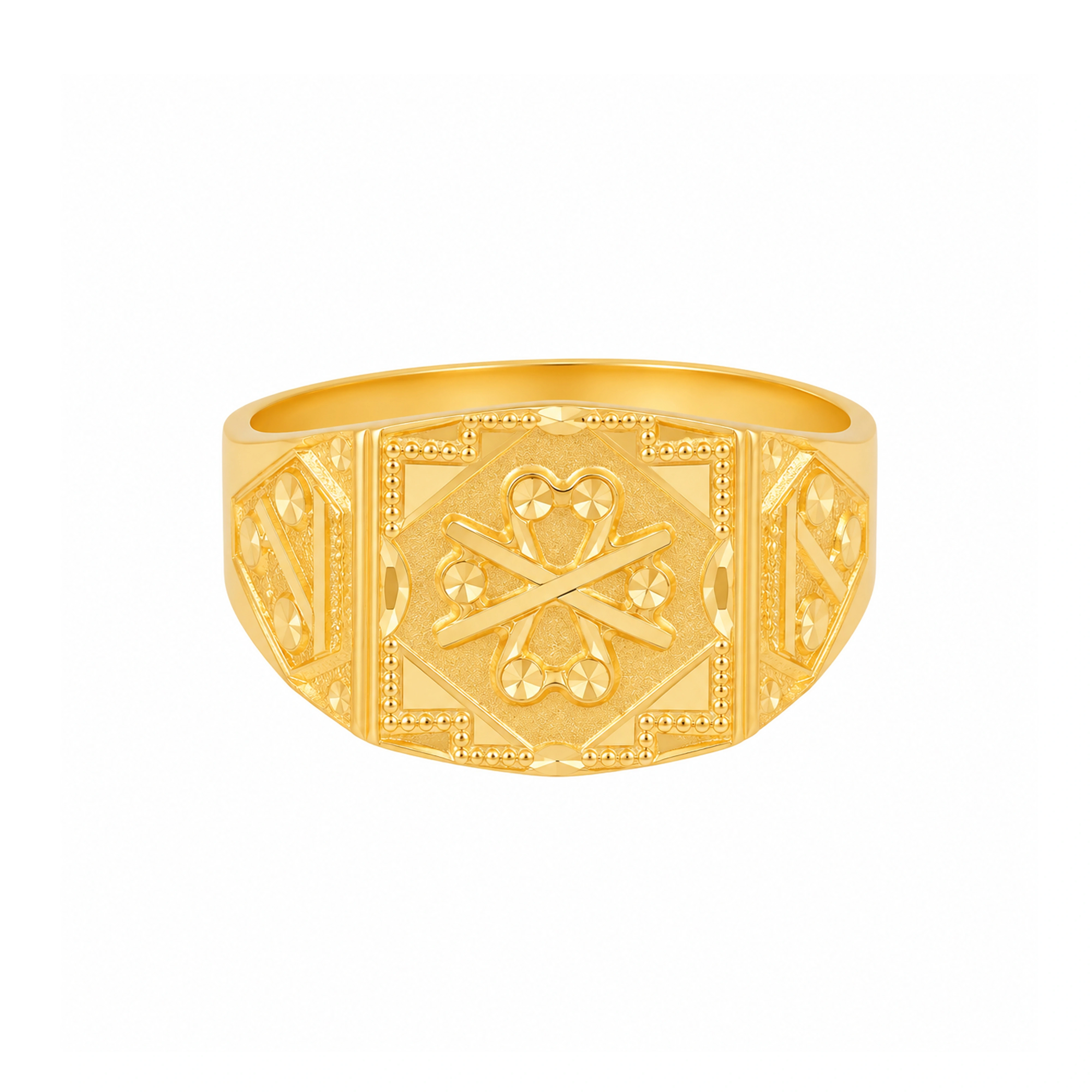 The GGR023701095 Gold Gents Ring