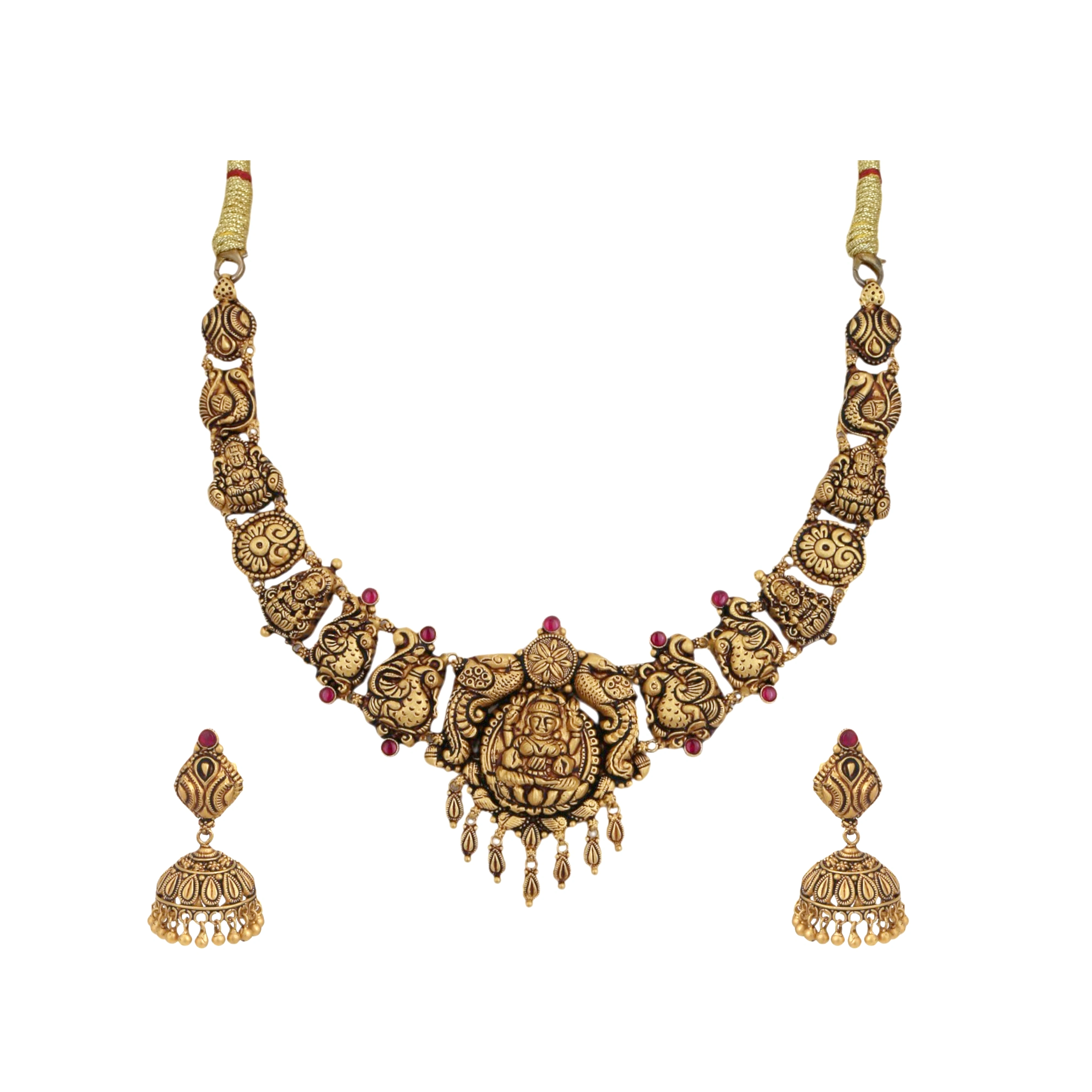 The GSS058411956 Gold Short Necklace Set